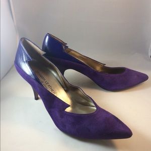 Sergio Zelser 7.5 Spain pumps in purple suede.
